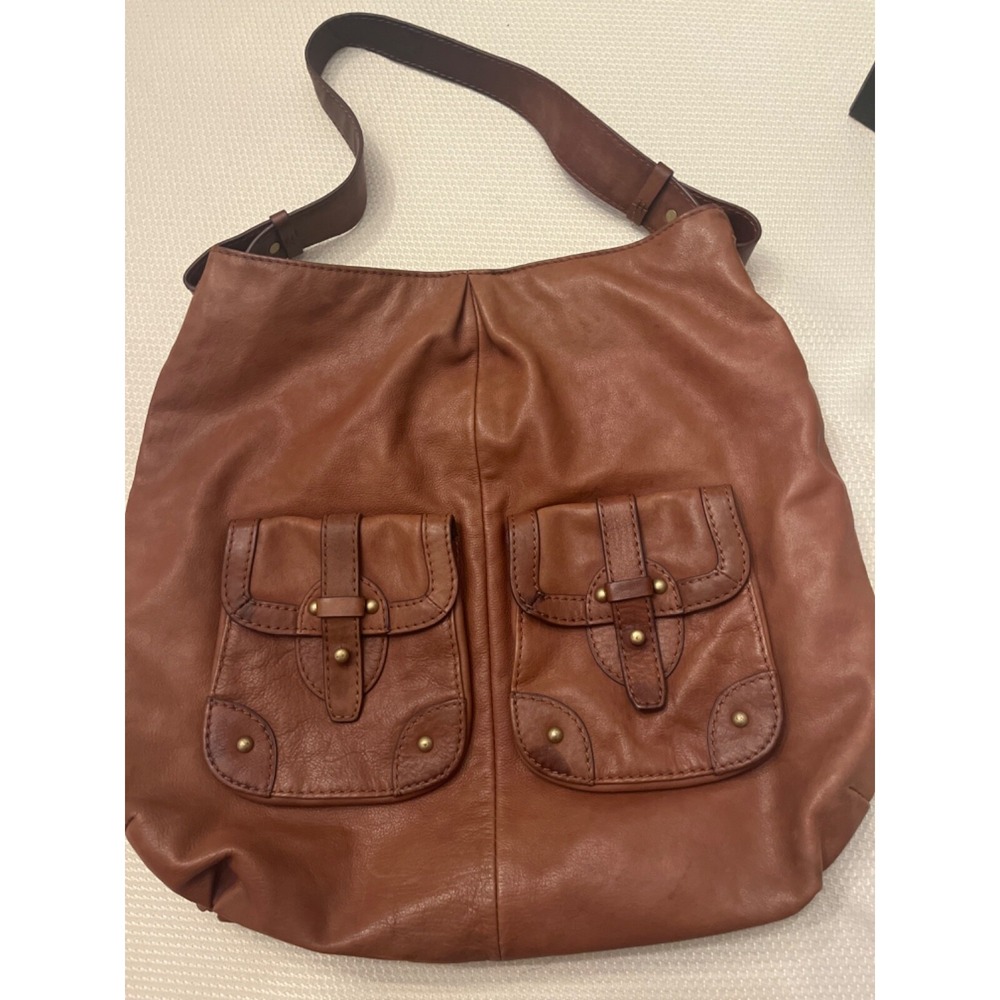 Ugg Leather Brown Cognac Shoulder Bag